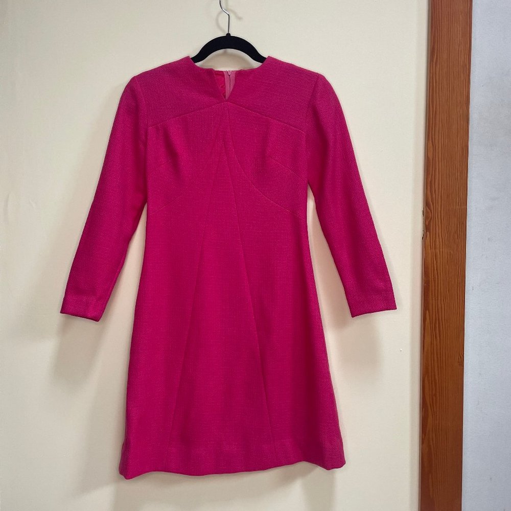 Vintage pink tweed long sleeve dress - Gay Gibson - Size XS